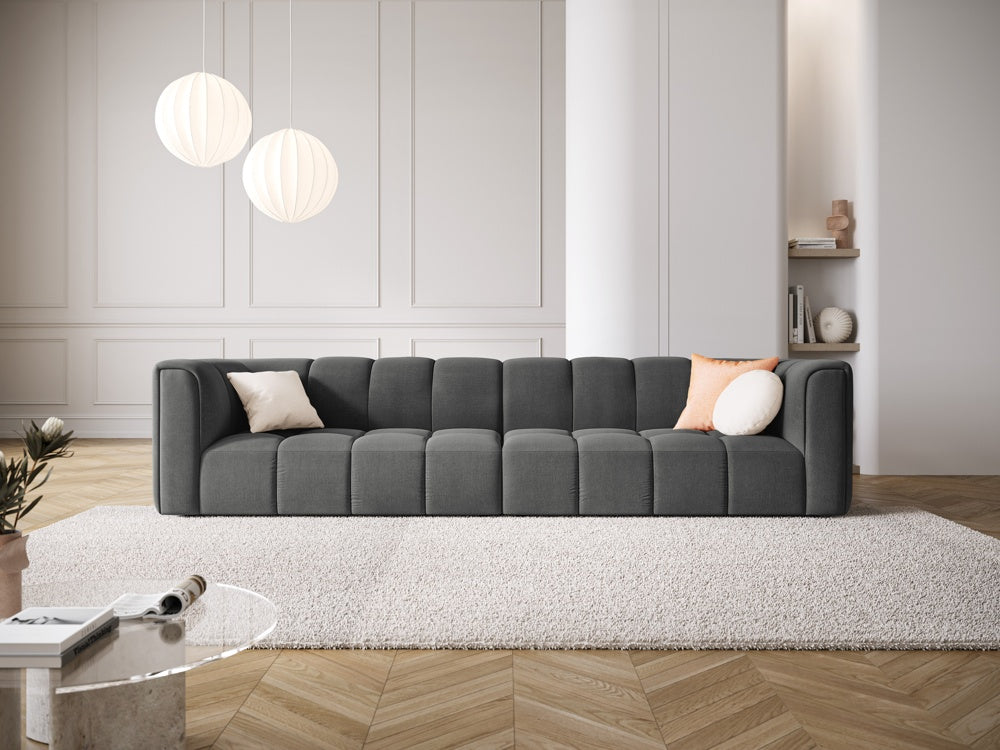 
4-Sitzer Design Sofa "Adams" - Chenille Dunkelgrau