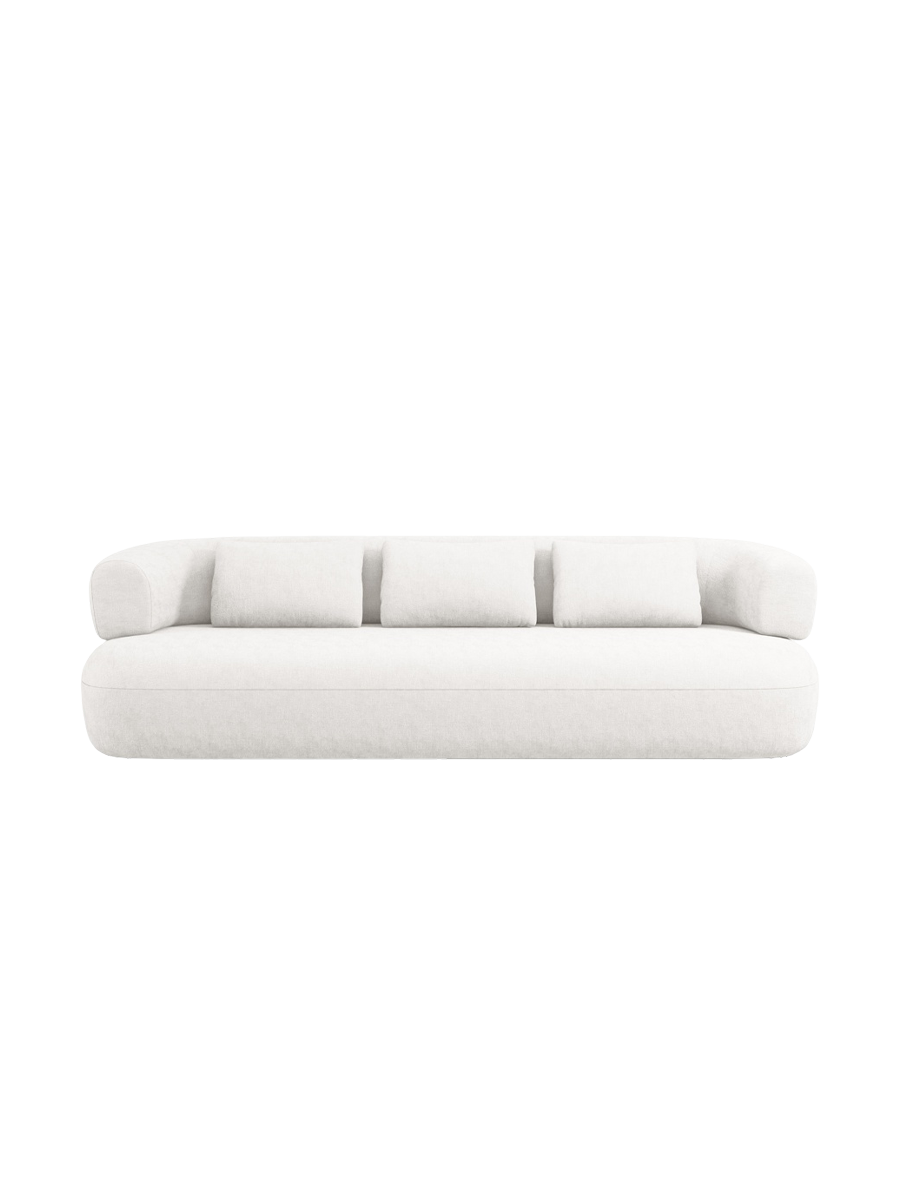 
4-Seater Design Sofa "Estro" - Chenille Light Beige