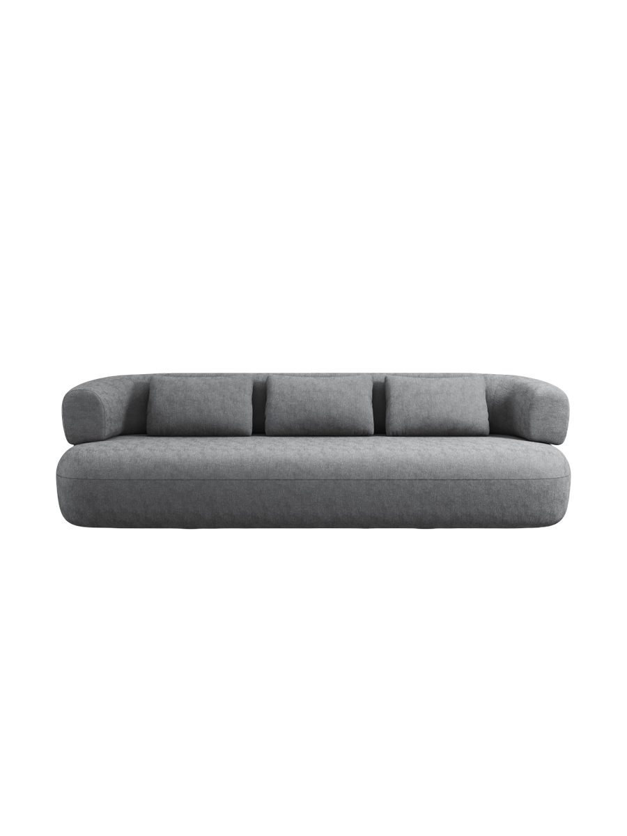 
4-Seater Design Sofa "Estro" - Chenille Dark Grey