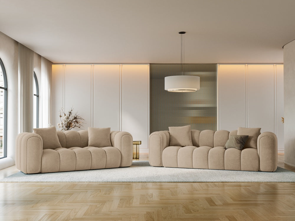 
4-Seater Designer Sofa "Arden" - Velvet Sand