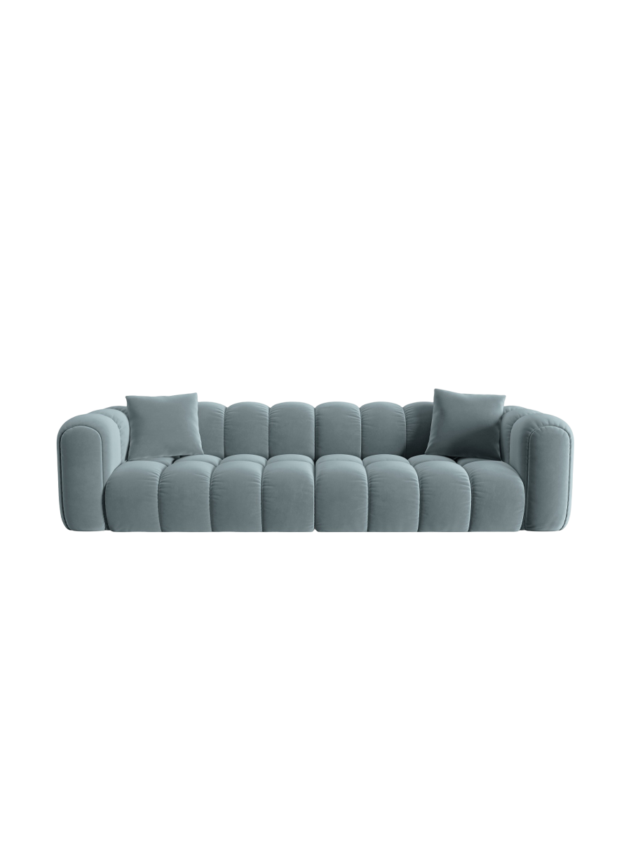 
4-Seater Designer Sofa "Arden" - Velvet Light Blue