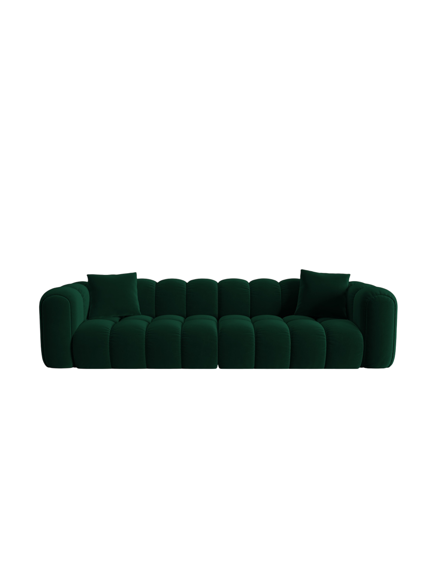 
4-Seater Designer Sofa "Arden" - Velvet Bottle Green