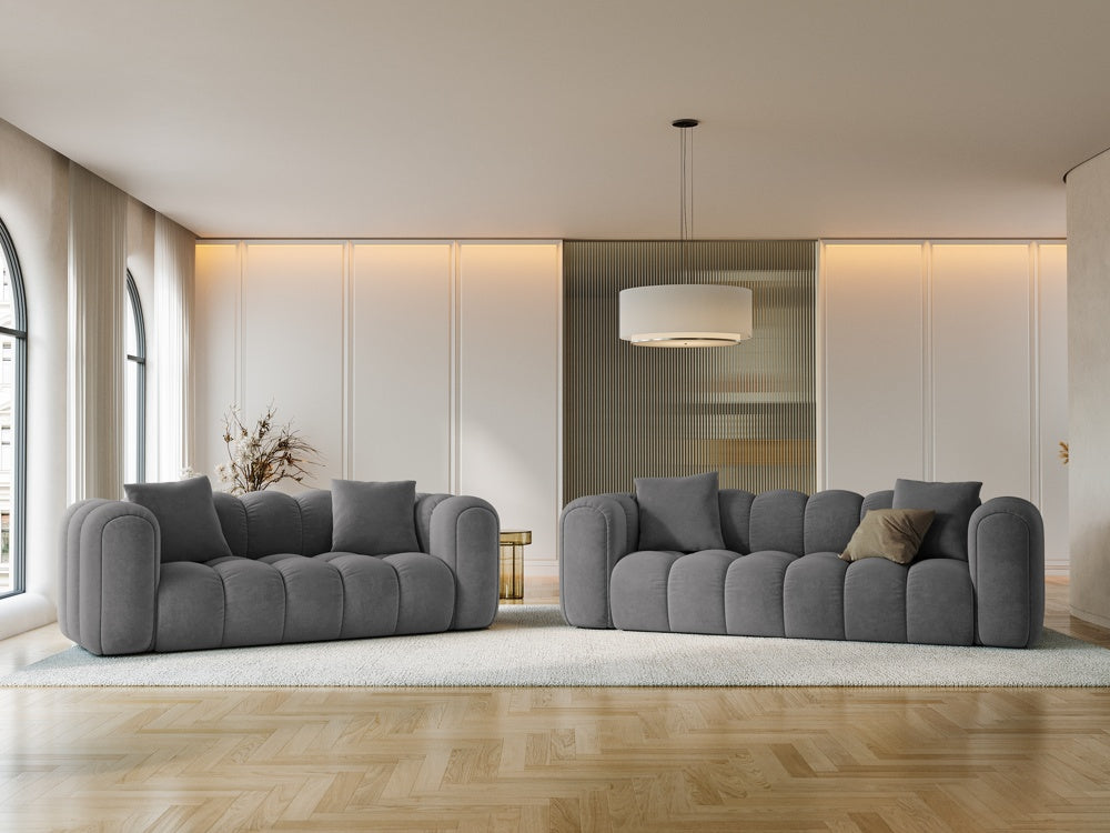 
4-Seater Designer Sofa "Arden" - Velvet Grey