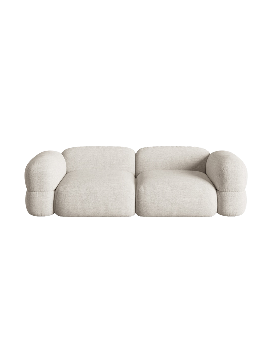 
4-Sitzer Design Sofa "Lony" - Strukturstoff Beige