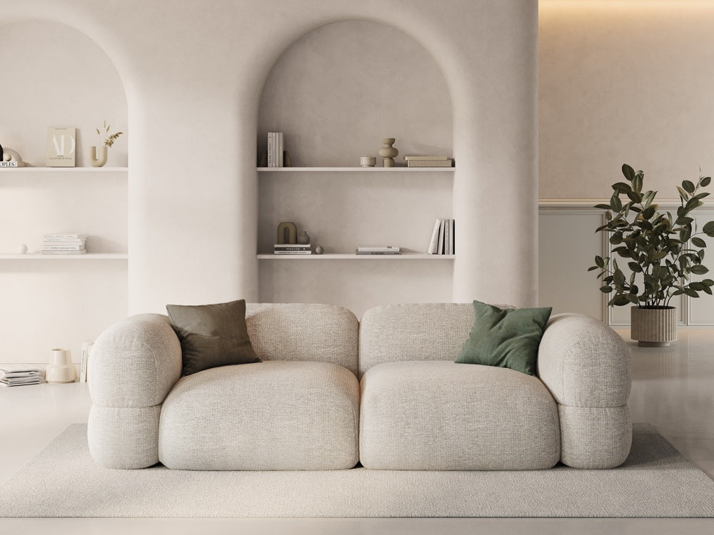 
4-Sitzer Design Sofa "Lony" - Strukturstoff Beige