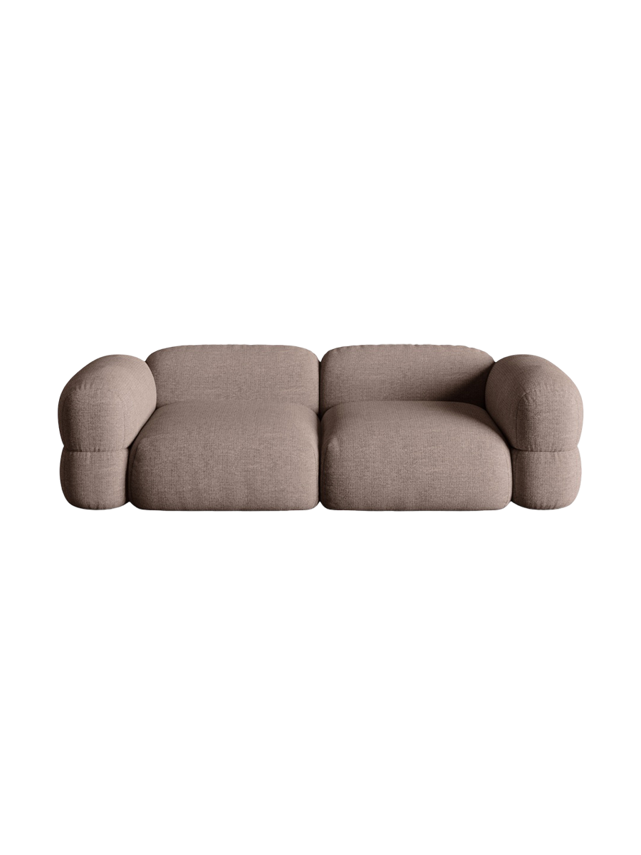 
4-Sitzer Design Sofa "Lony" - Strukturstoff Cappuccino
