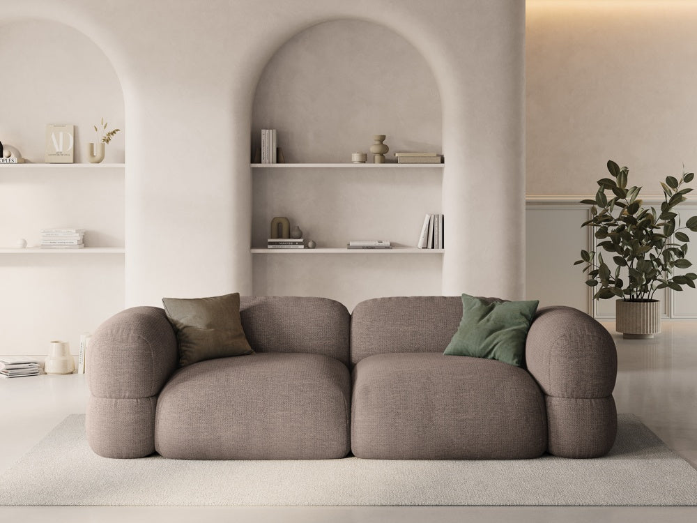 
4-Sitzer Design Sofa "Lony" - Strukturstoff Cappuccino