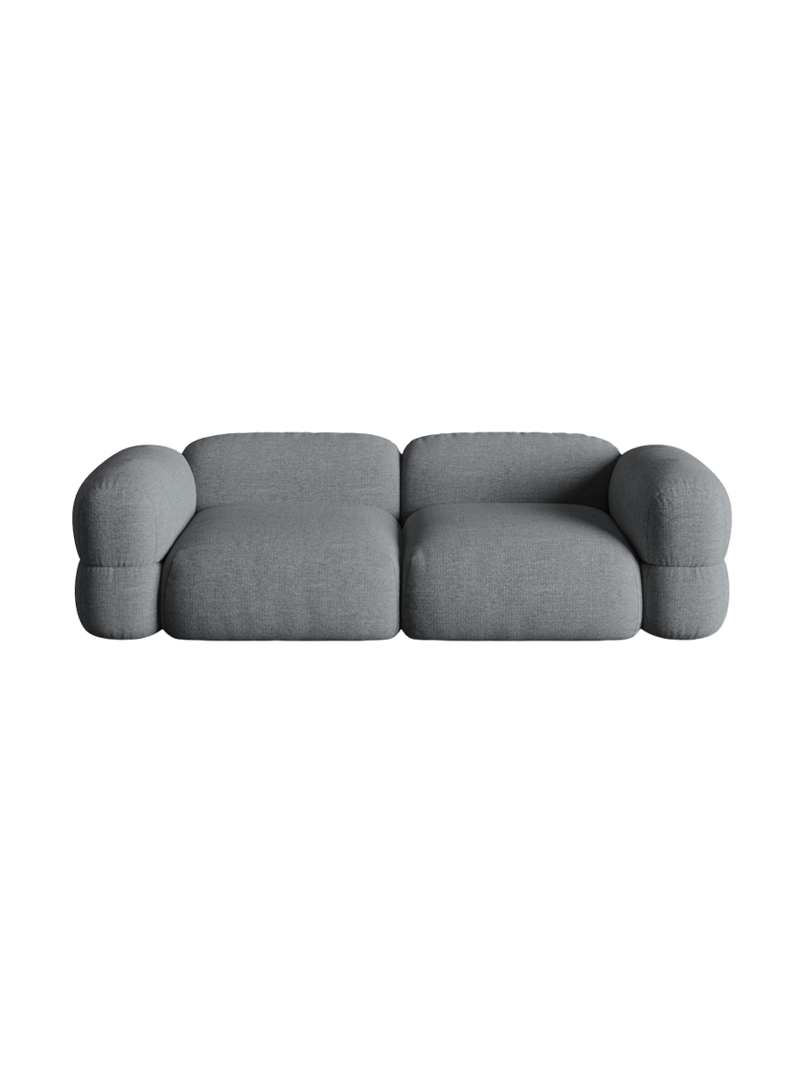 
4-Sitzer Design Sofa "Lony" - Strukturstoff Grau