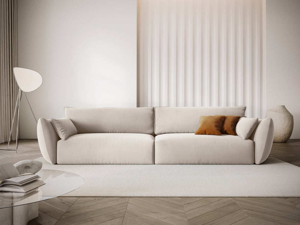 
Canapé design 4 places "Clau" - Velours Beige