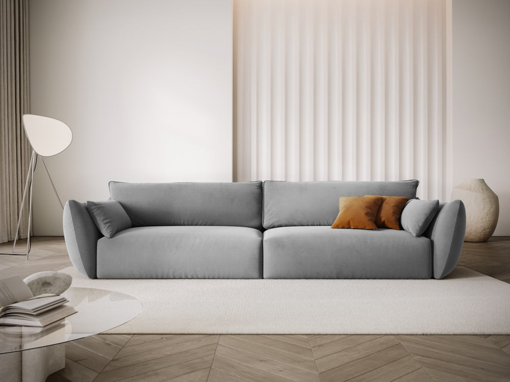 
Canapé design 4 places "Clau" - Velours Gris