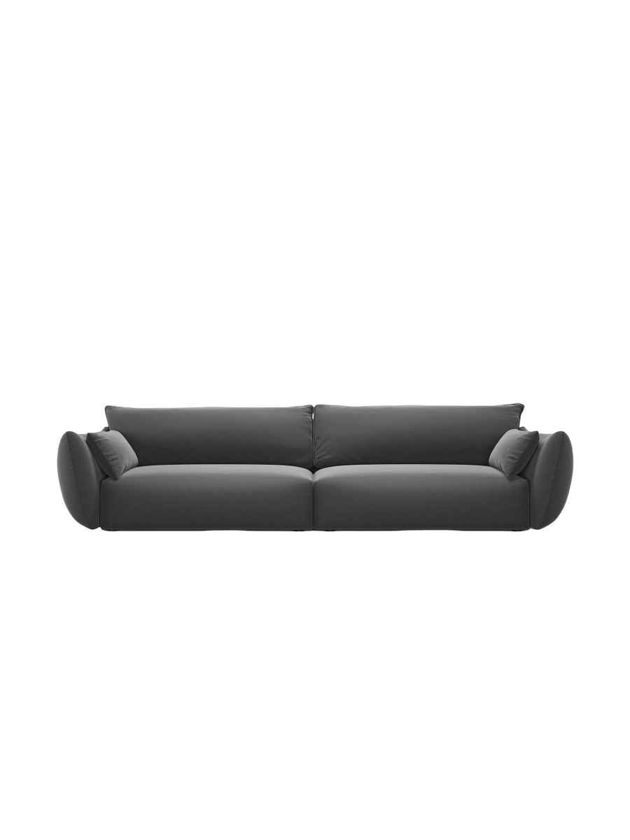 
Canapé design 4 places "Clau" - Velours gris foncé