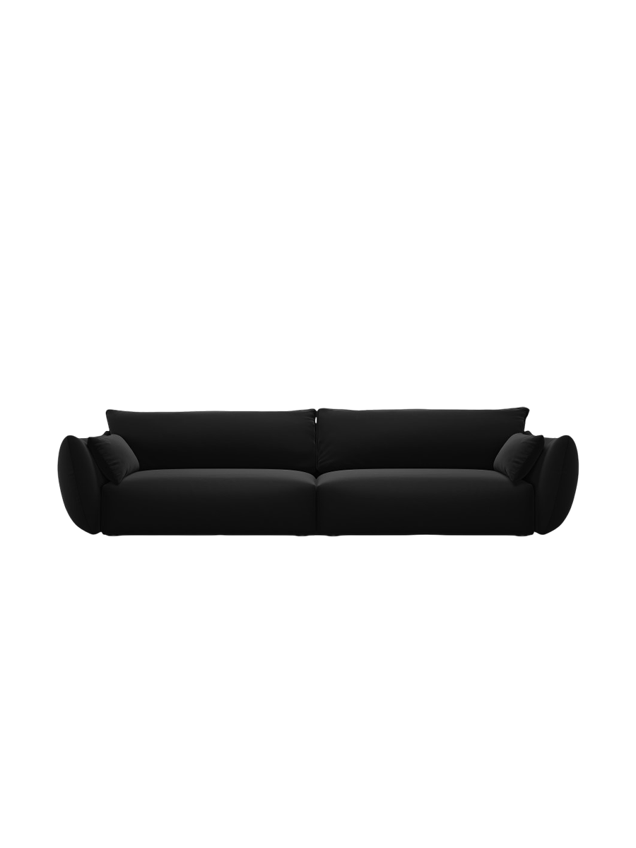 
Canapé design 4 places "Clau" - Velours noir