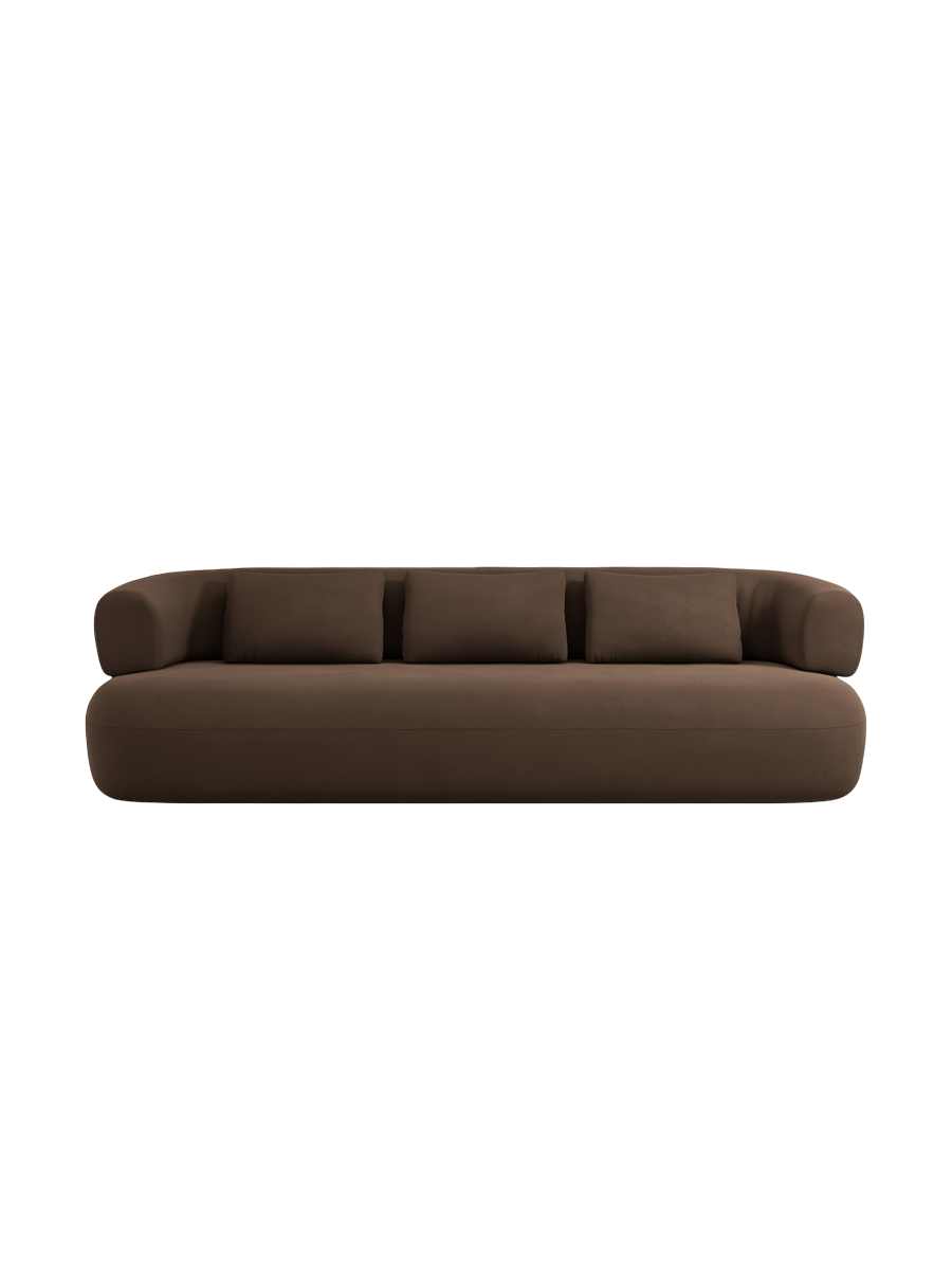 
4-Seater Design Sofa "Estro" - Velvet Chocolate