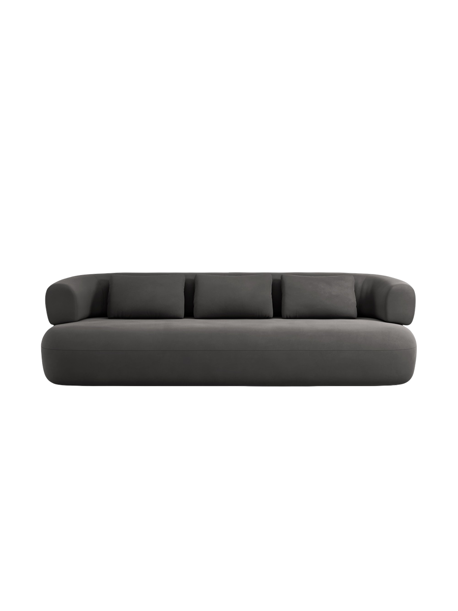 
4-Seater Design Sofa "Estro" - Velvet Dark Grey