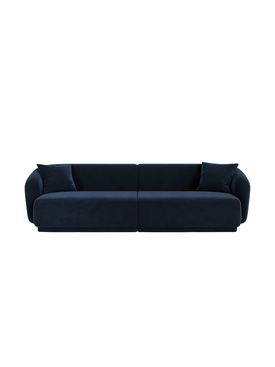 
Canapé design 4 places "Jane" - Velours bleu roi