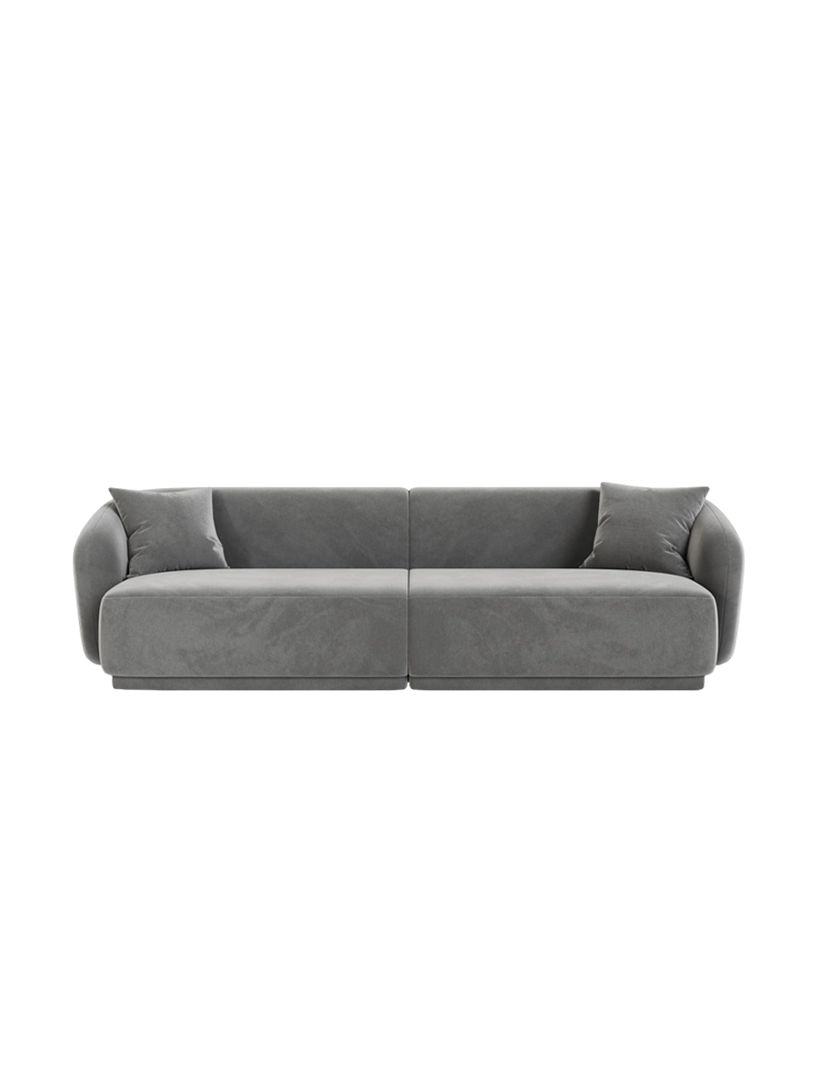 
Canapé design 4 places "Jane" - Velours Gris