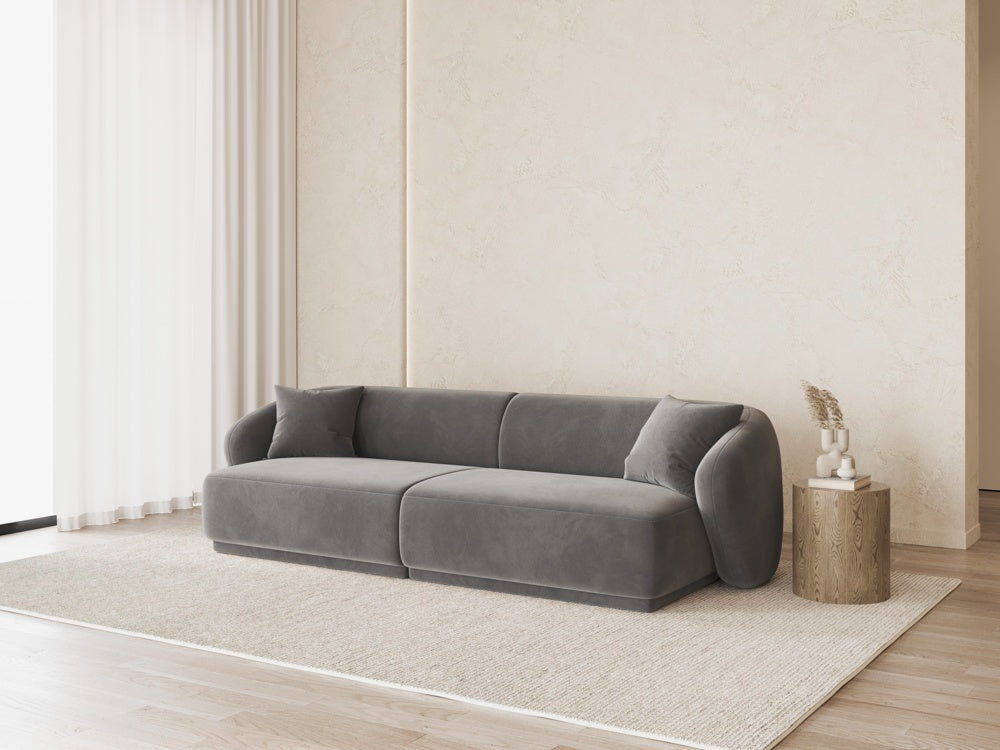 
Canapé design 4 places "Jane" - Velours Gris