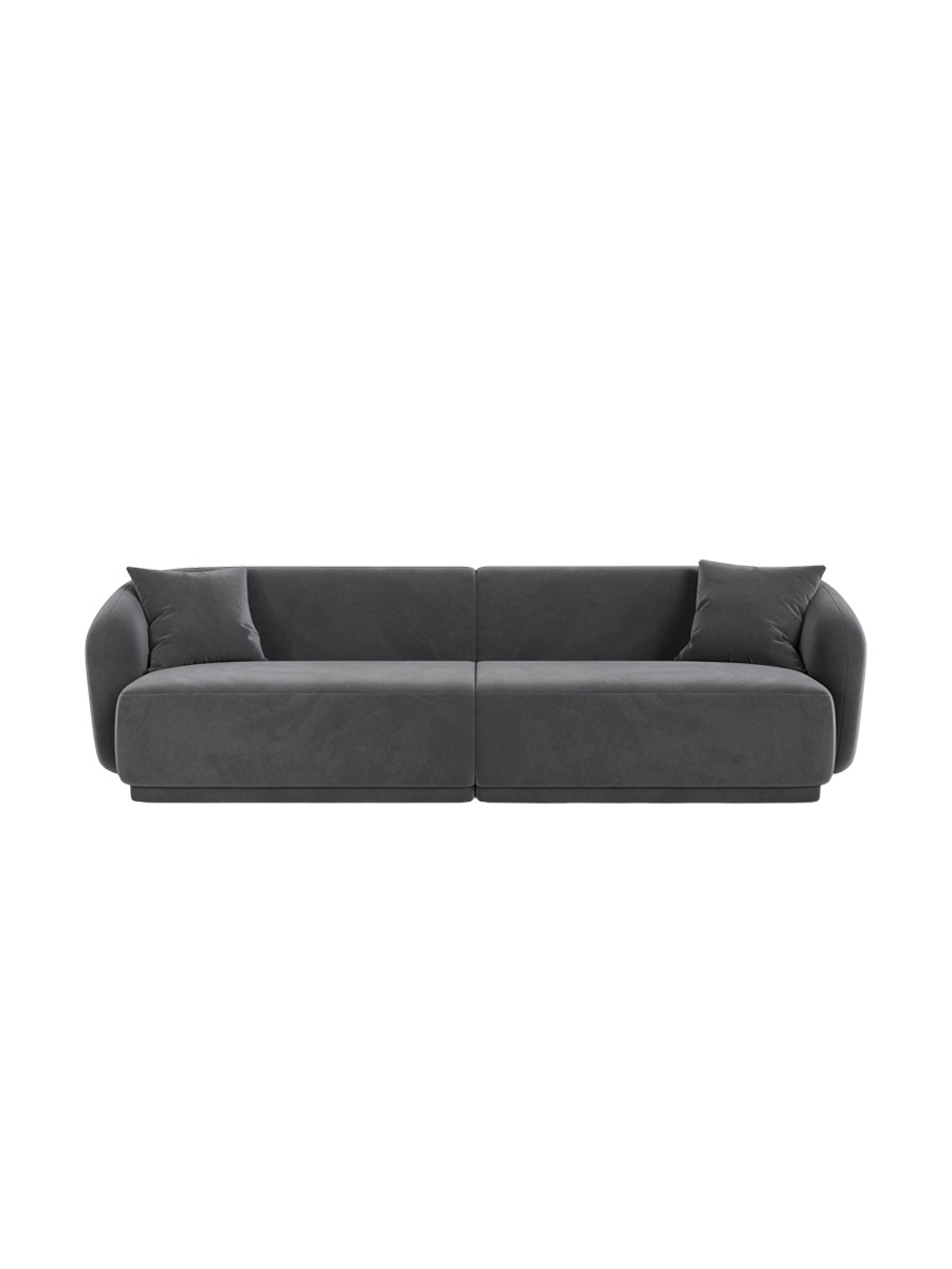 
Canapé design 4 places "Jane" - Velours gris foncé