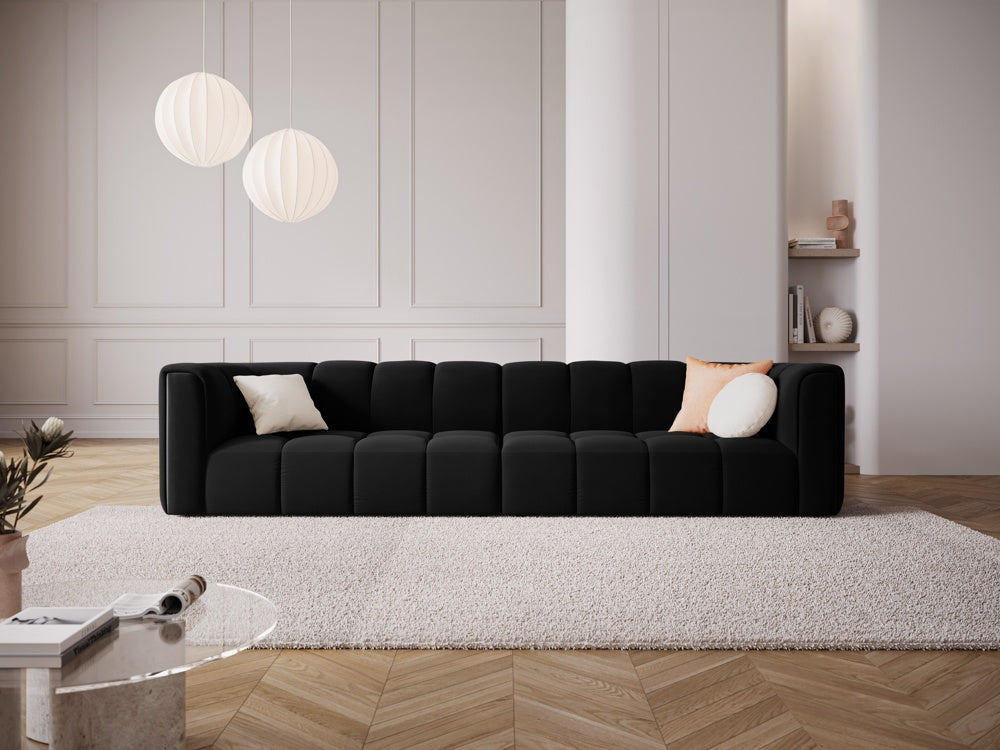 
4-Sitzer Design Sofa "Adams" - Samt Schwarz
