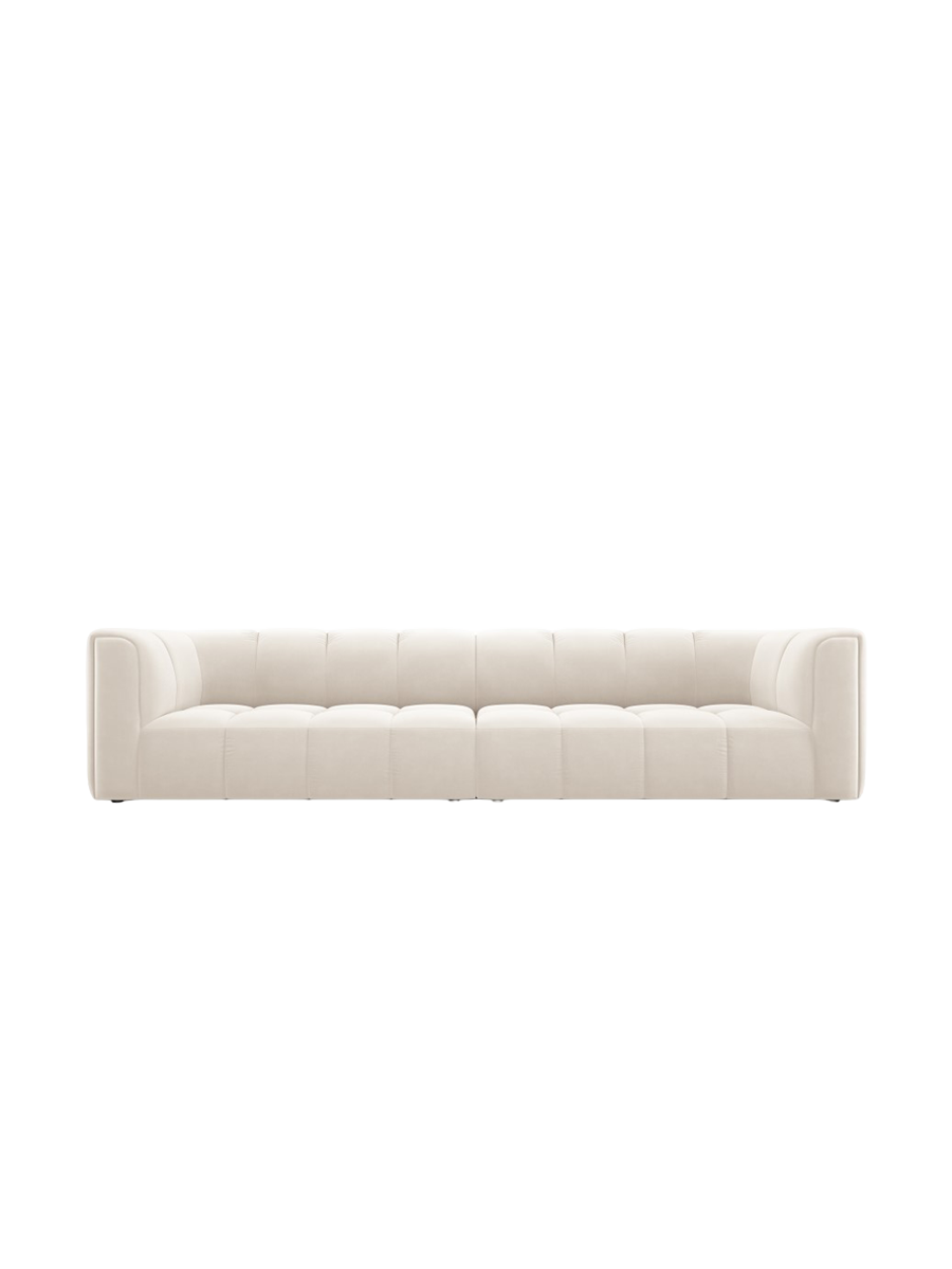 
4-Sitzer Design Sofa "Adams" - Samt Light Beige