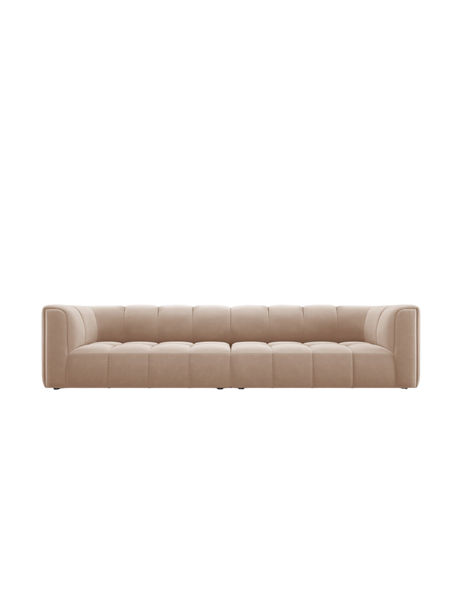 
4-Sitzer Design Sofa "Adams" - Samt  Beige