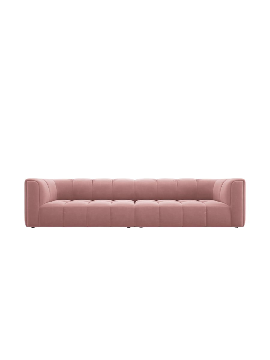 
4-Sitzer Design Sofa "Adams" - Samt  Rosa