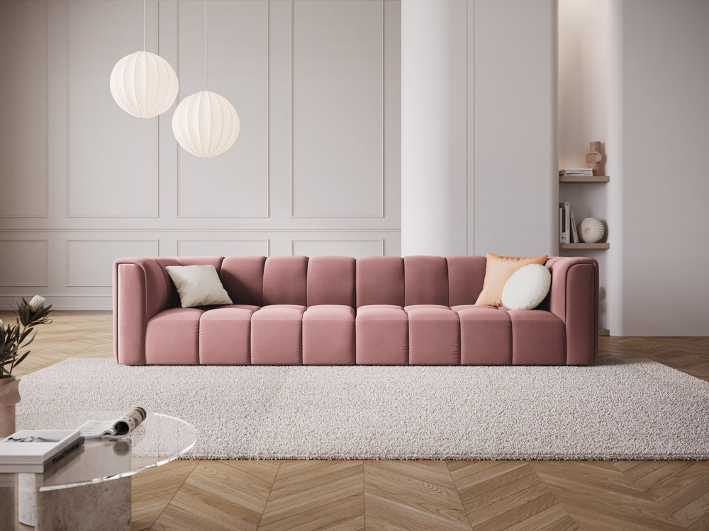 
4-Sitzer Design Sofa "Adams" - Samt  Rosa