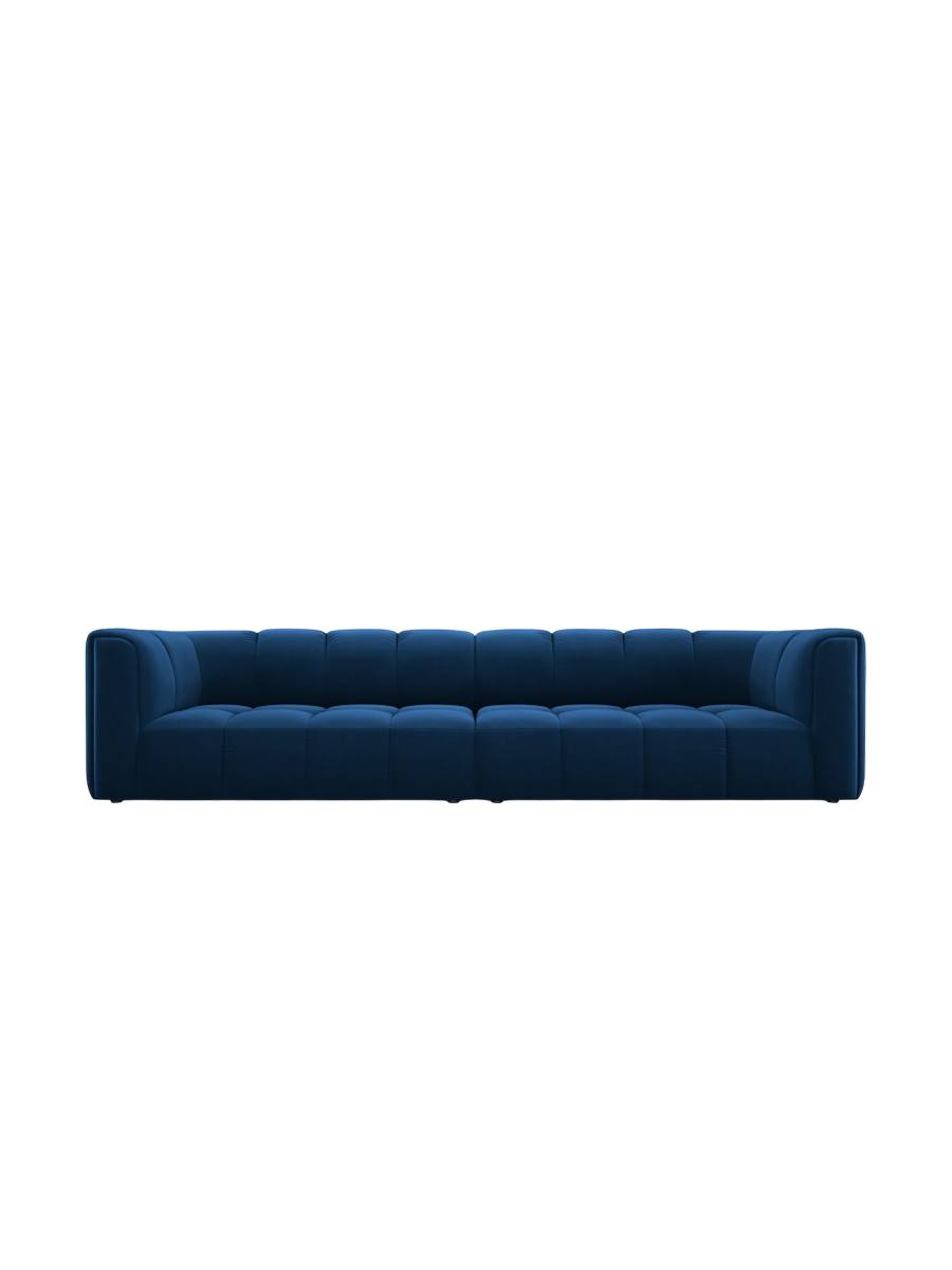 
4-Sitzer Design Sofa "Adams" - Samt Königsblau