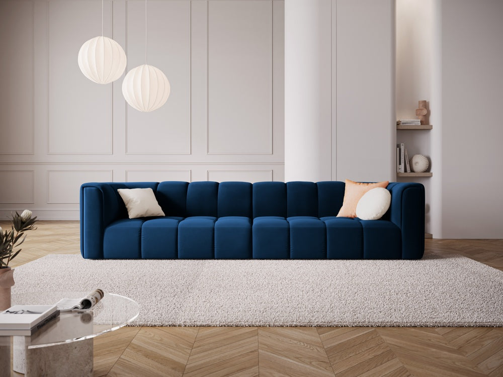 
4-Sitzer Design Sofa "Adams" - Samt Königsblau