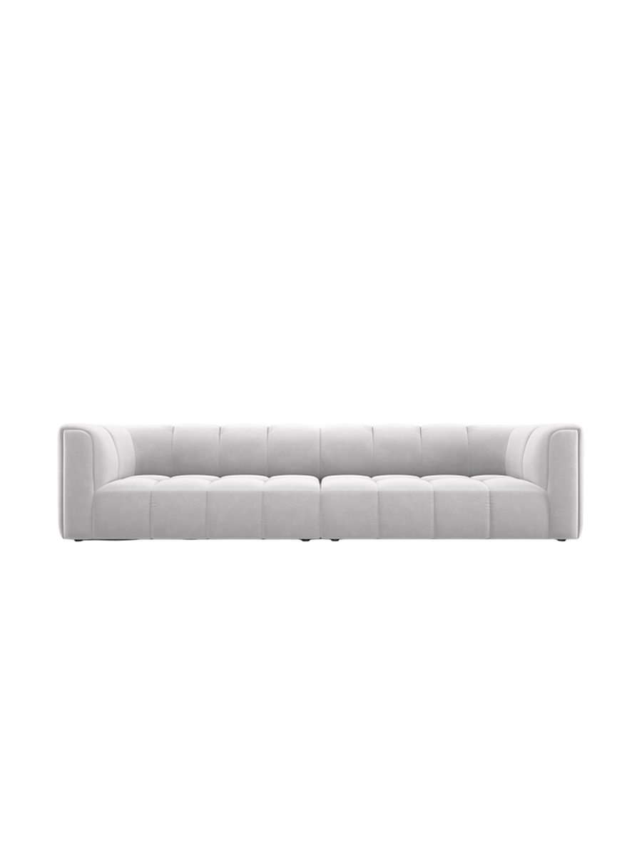 
4-Sitzer Design Sofa "Adams" - Samt Silver