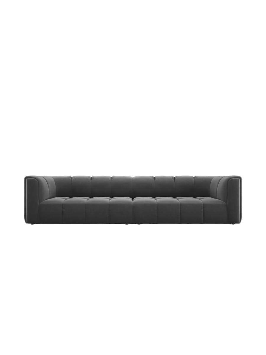 
4-Sitzer Design Sofa "Adams" - Samt Grau