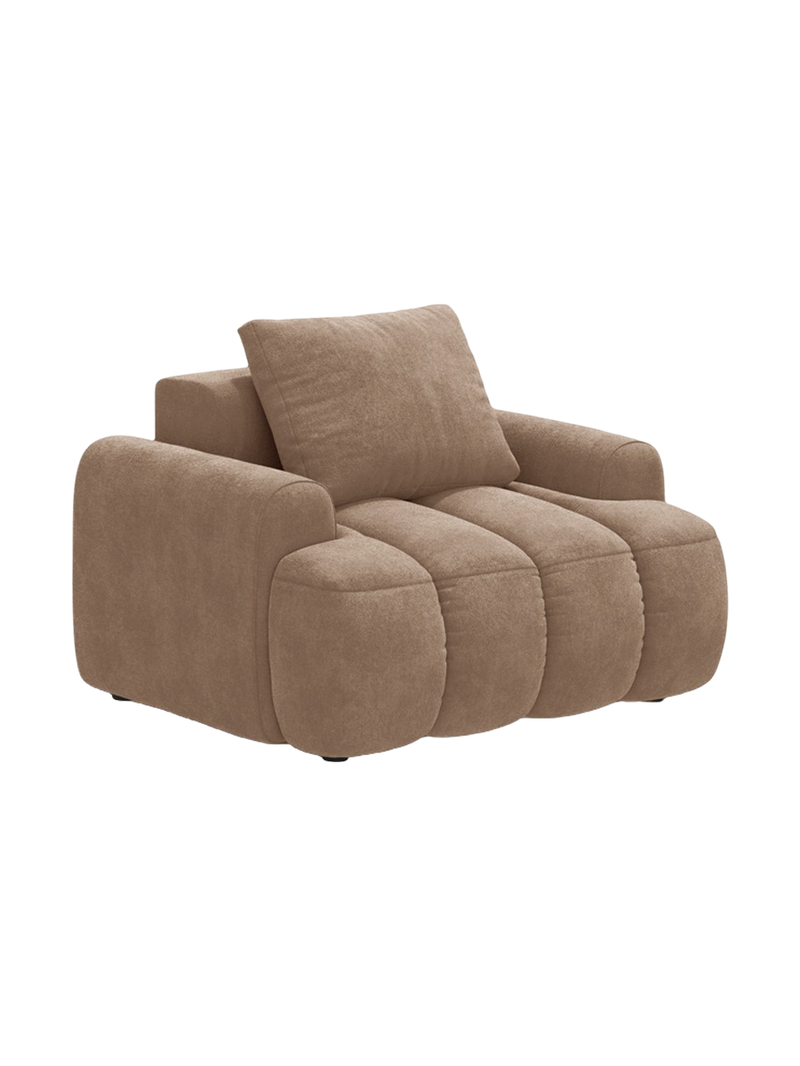 
Designer Armchair "Kimi" - Velvet Dark Beige