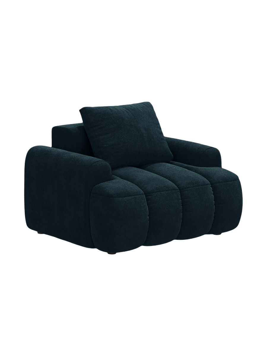 
Designer Armchair "Kimi" - Velvet dark petrol