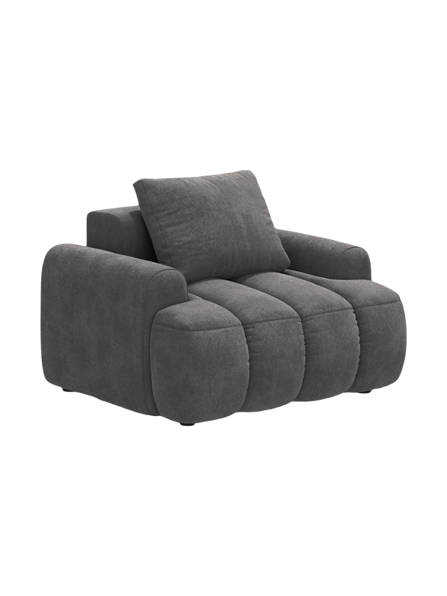 
Designer Armchair "Kimi" - Velvet Grey