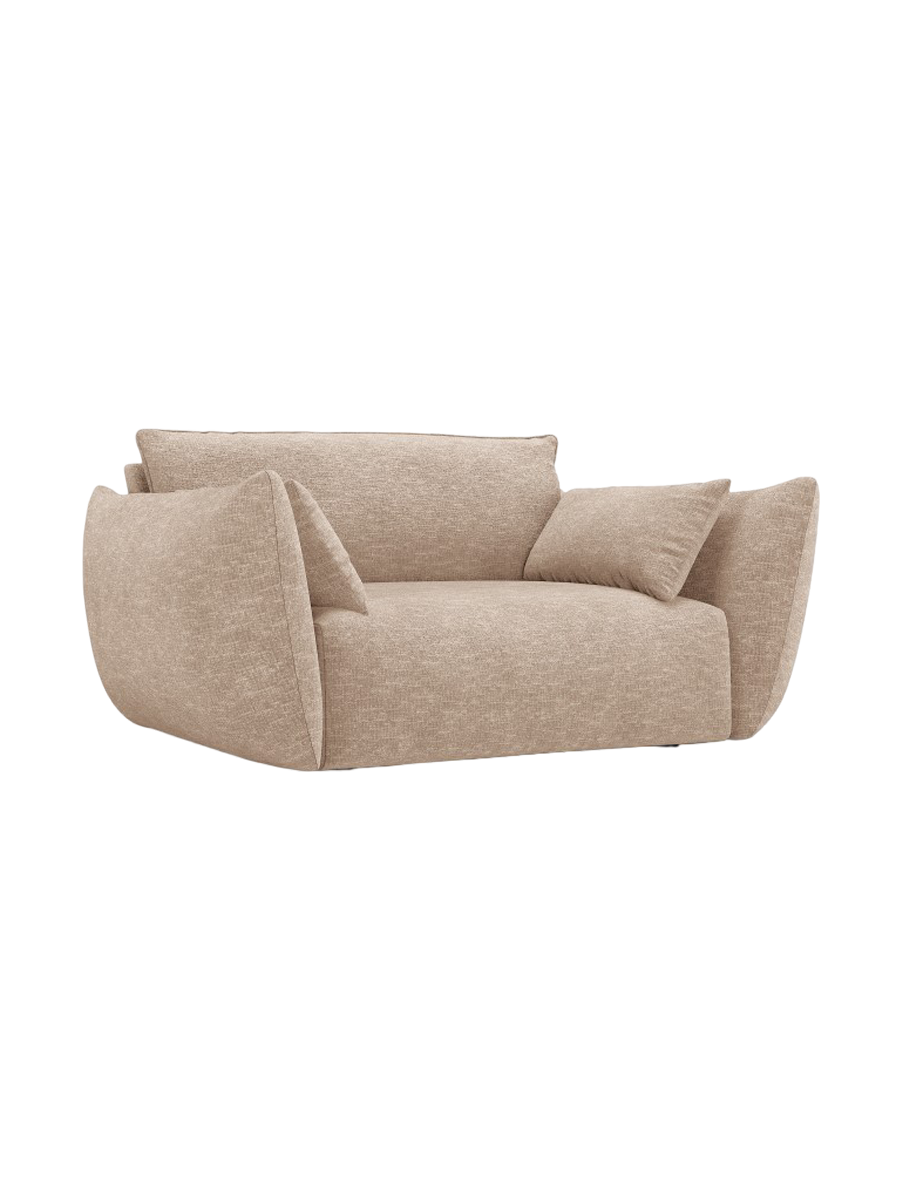 
Fauteuil design "Clau" - Chenille Beige