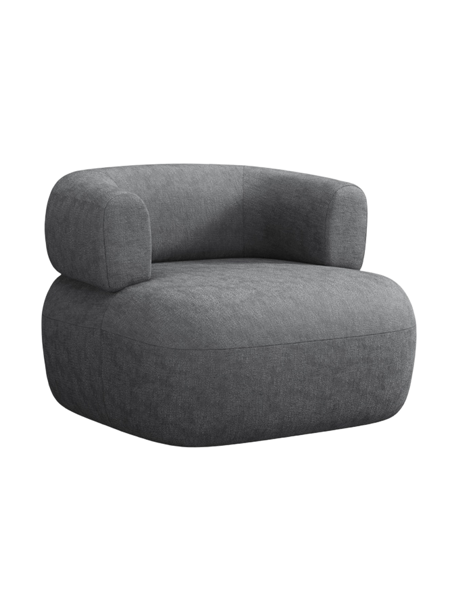 
Designer Armchair "Estro" - Chenille Dark Grey