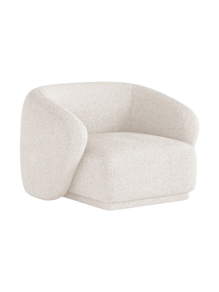 
Fauteuil design « Jane » - Chenille Beige Clair