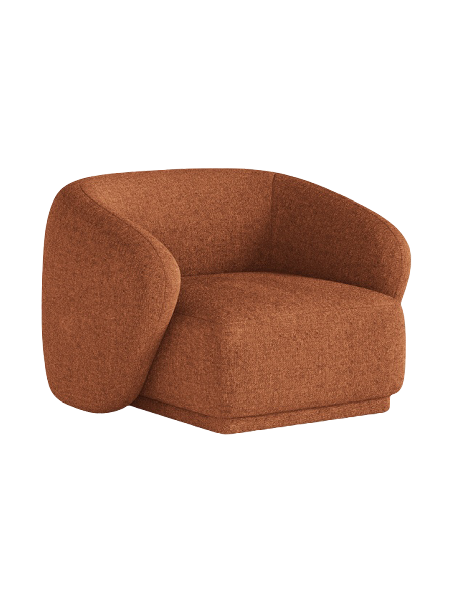 
Fauteuil design « Jane » - Brique chenille