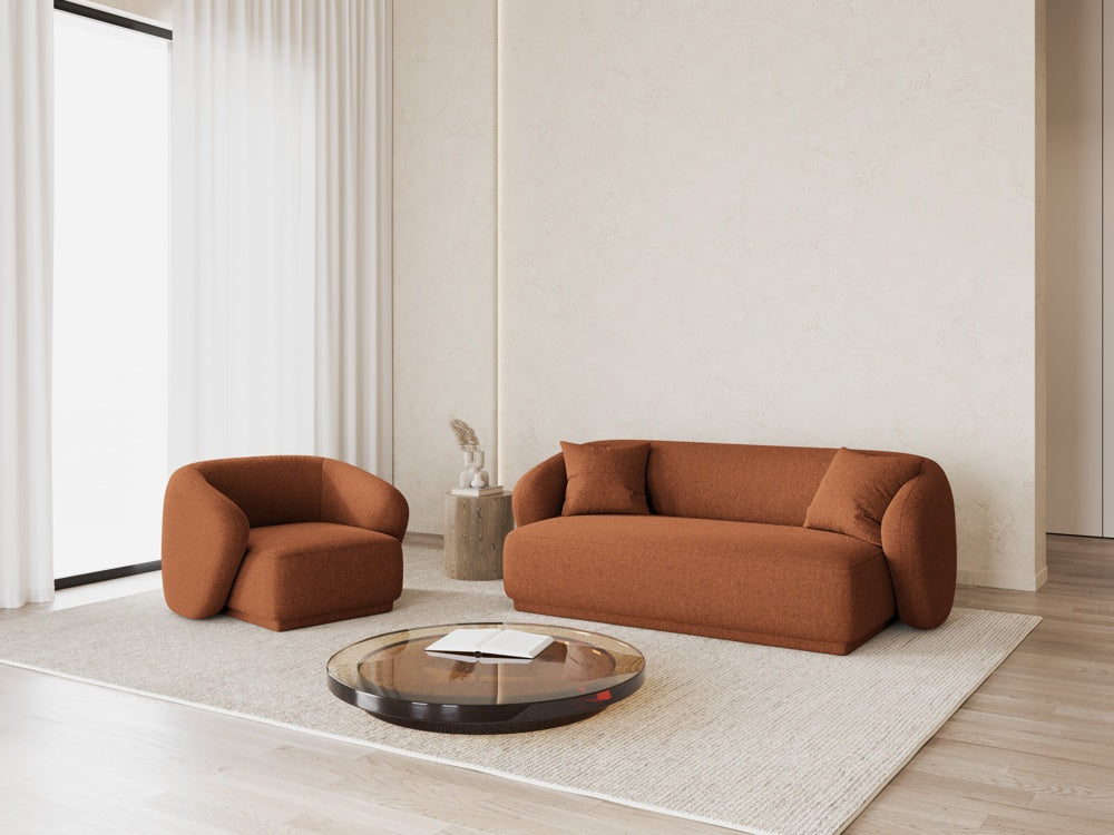 
Fauteuil design « Jane » - Brique chenille