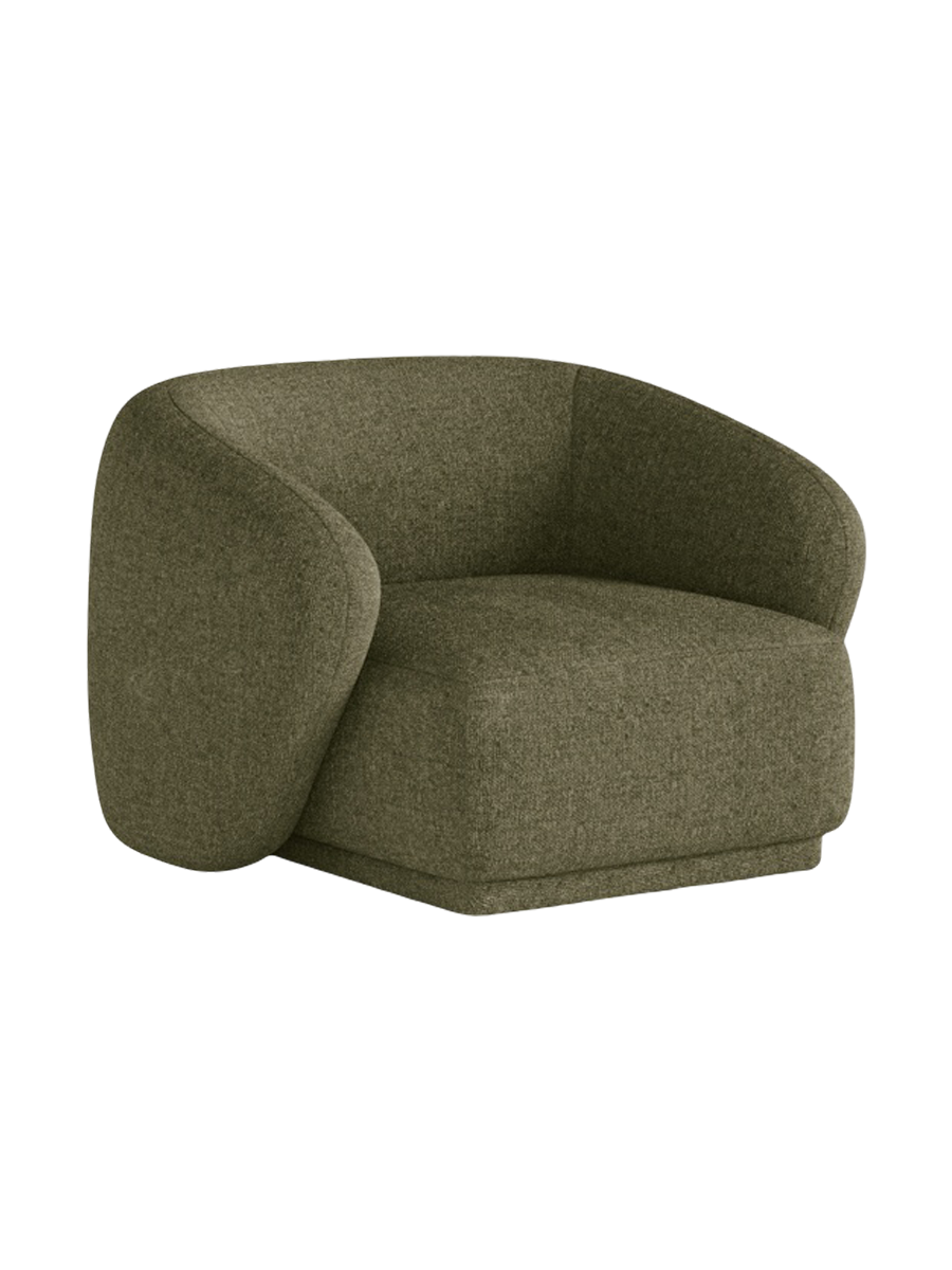 
Fauteuil design « Jane » - Chenille vert