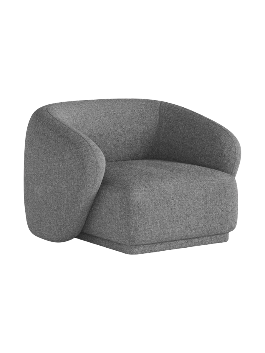 
Fauteuil design « Jane » - Chenille grise