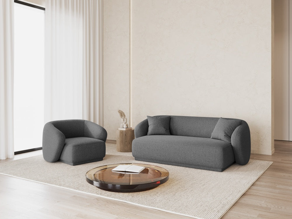
Fauteuil design « Jane » - Chenille grise