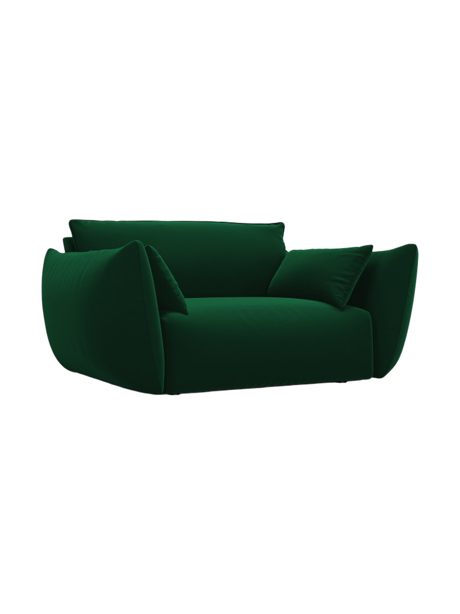 
Fauteuil design "Clau" - Velours vert bouteille