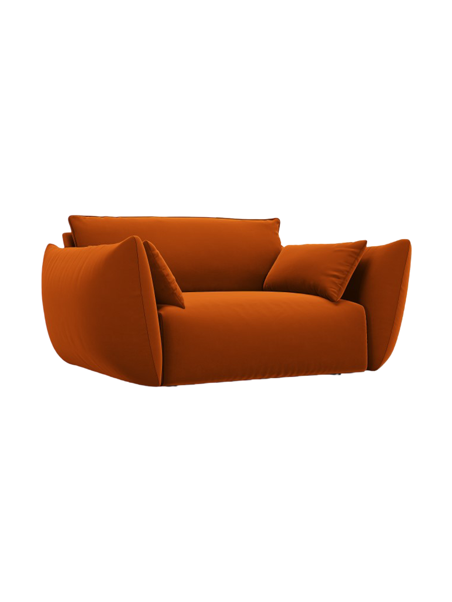 
Fauteuil design "Clau" - Velours Terre cuite