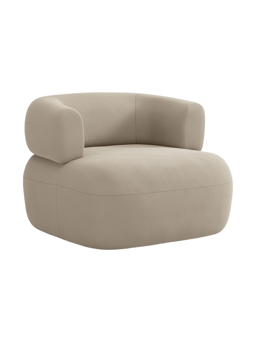
Designer Armchair "Estro" - Velvet Beige