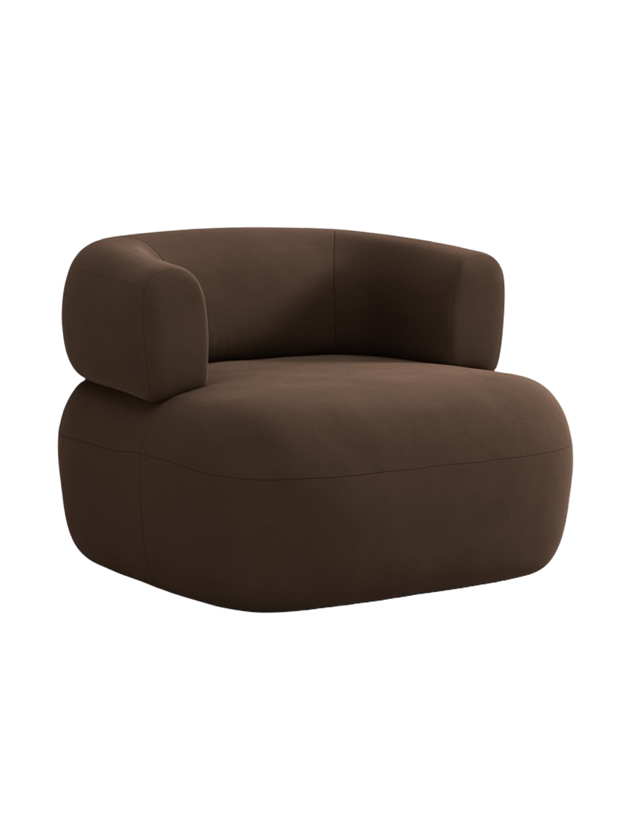 
Designer Armchair "Estro" - Velvet Chocolate