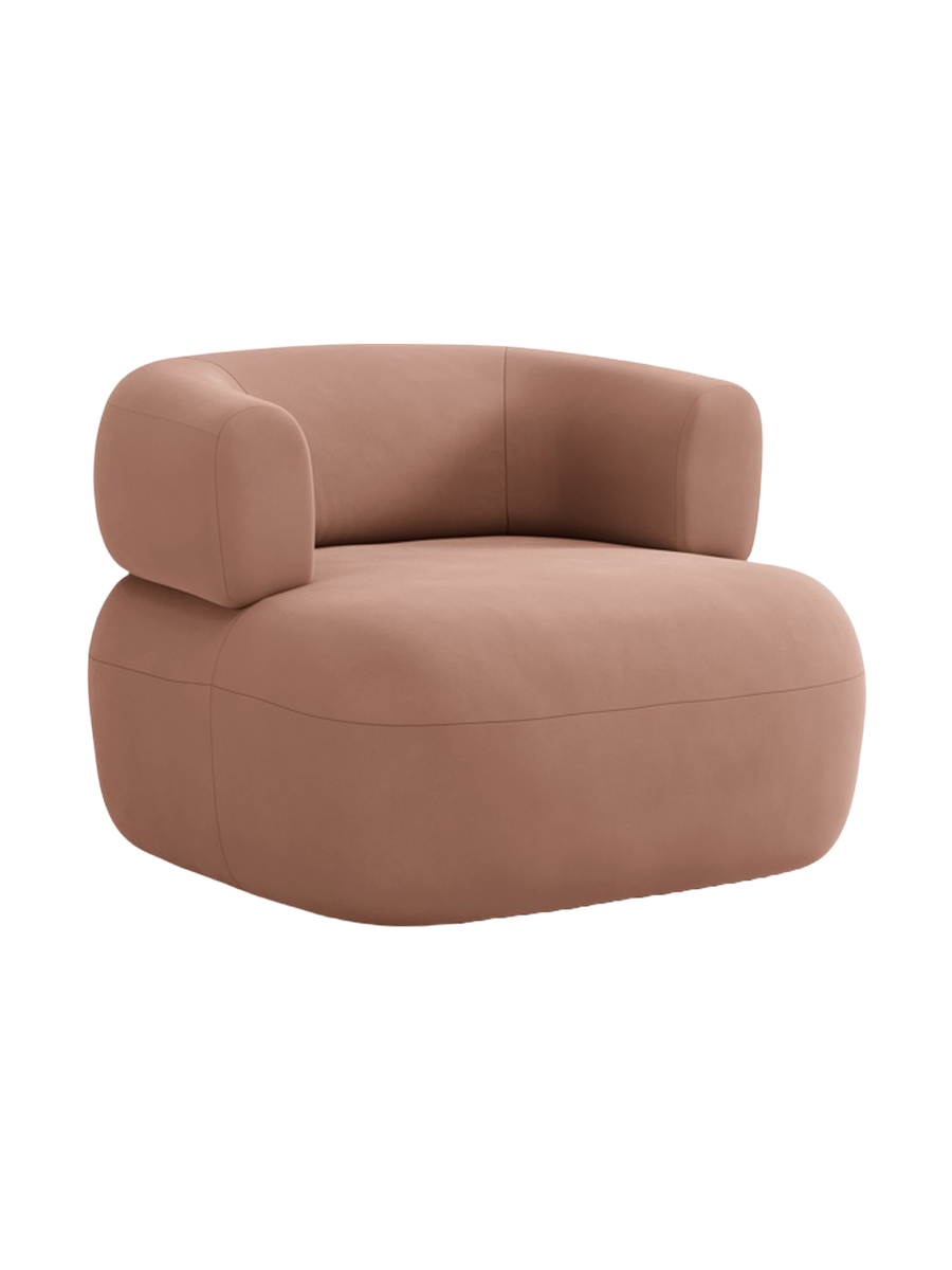
Designer Armchair "Estro" - Velvet Rose