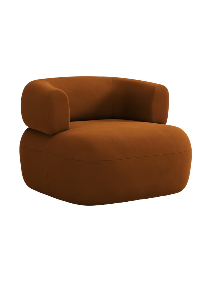 
Designer Armchair "Estro" - Velvet Terracotta