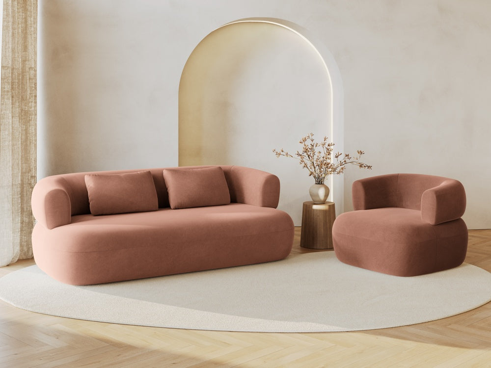 
Designer Armchair "Estro" - Velvet Terracotta