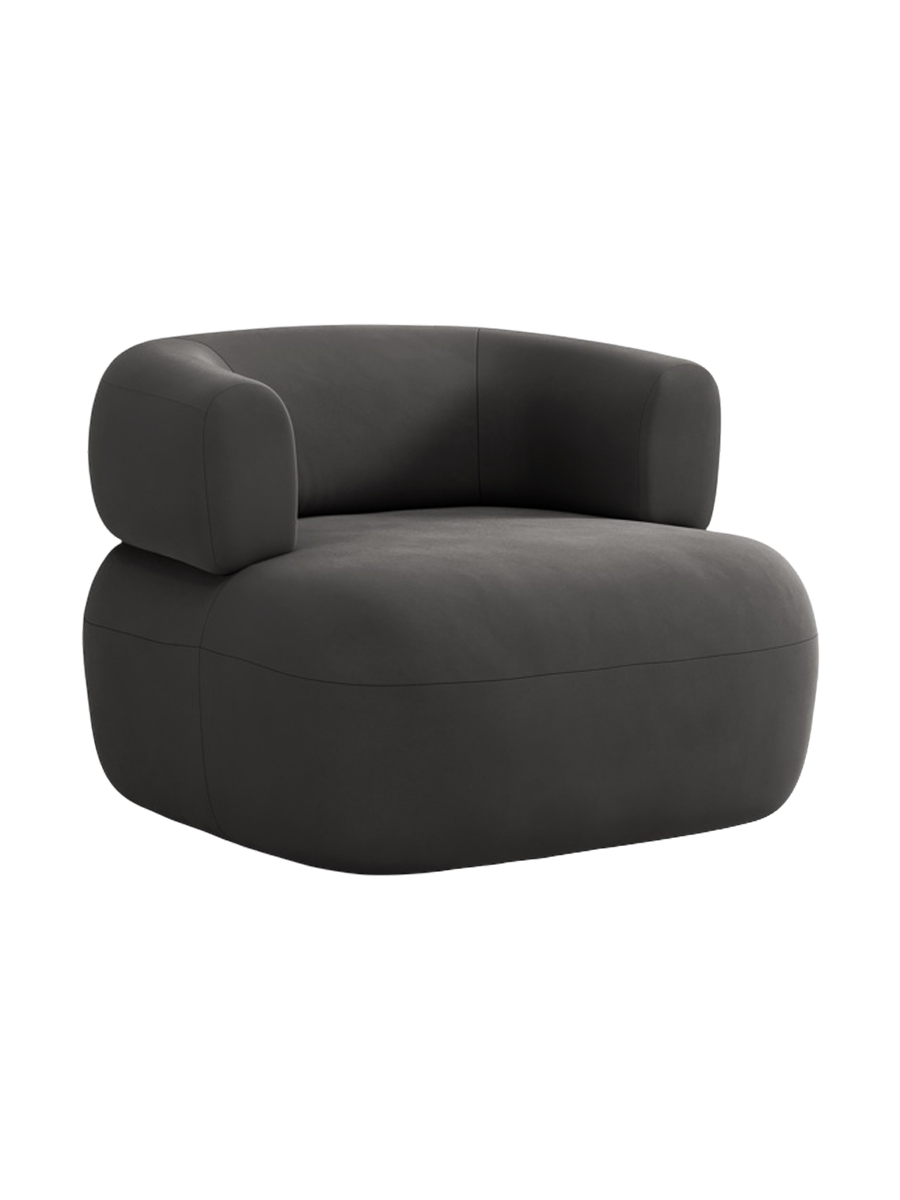 
Designer Armchair "Estro" - Velvet Dark Grey